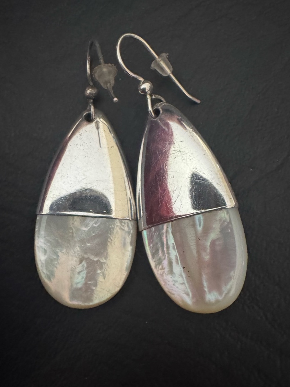 Sterling silver Mother of Pearl Drop Earrings